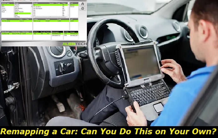 remapping a car with laptop